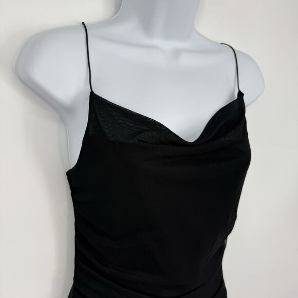 Wild Fable String Strap Mini Dress Black Mesh Overlay Size XS Party Club NEW - Picture 2 of 10